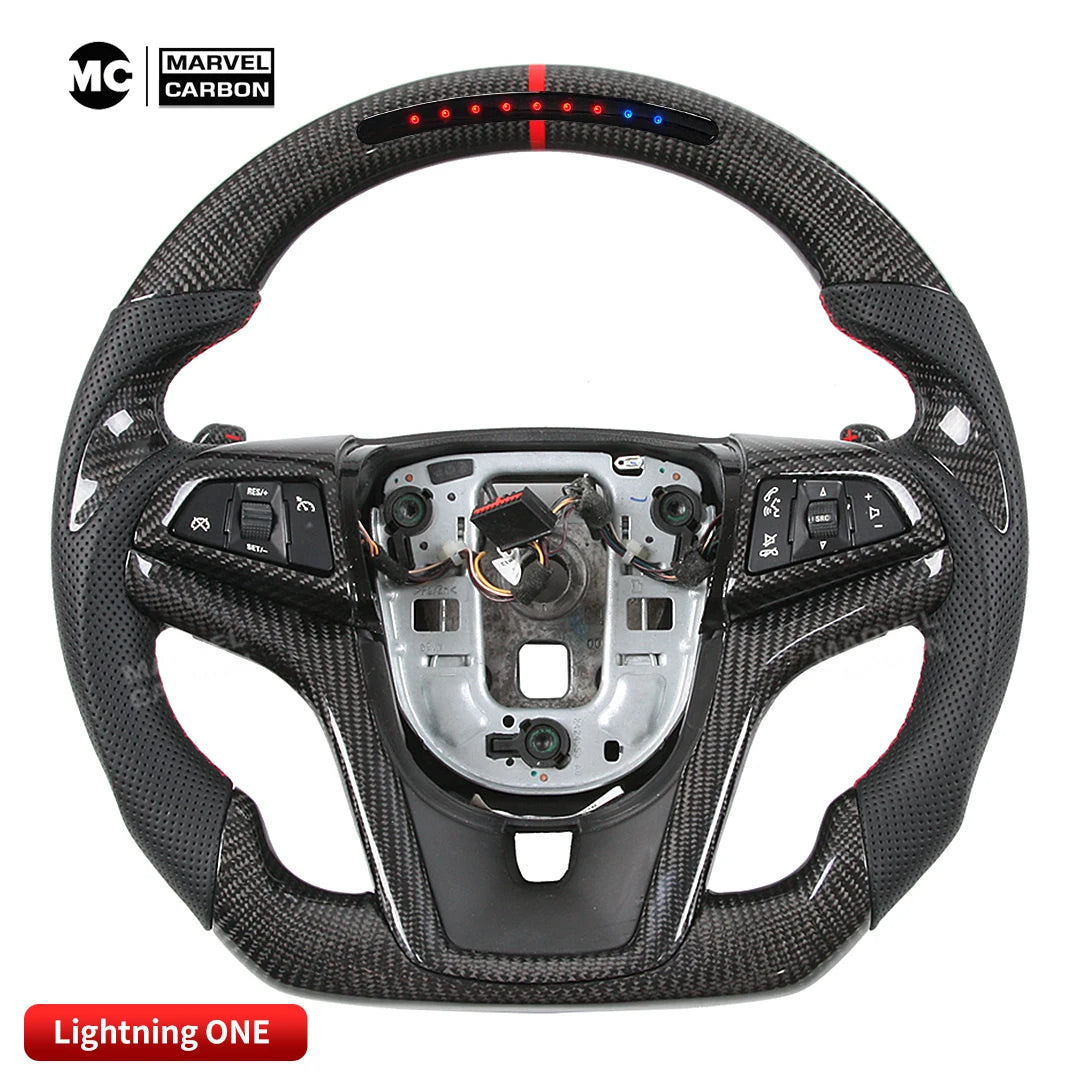 LuxRide™ LED Performance Steering Wheel Display Compatible for Chevrolet Camaro+ 100% Real Carbon Fiber