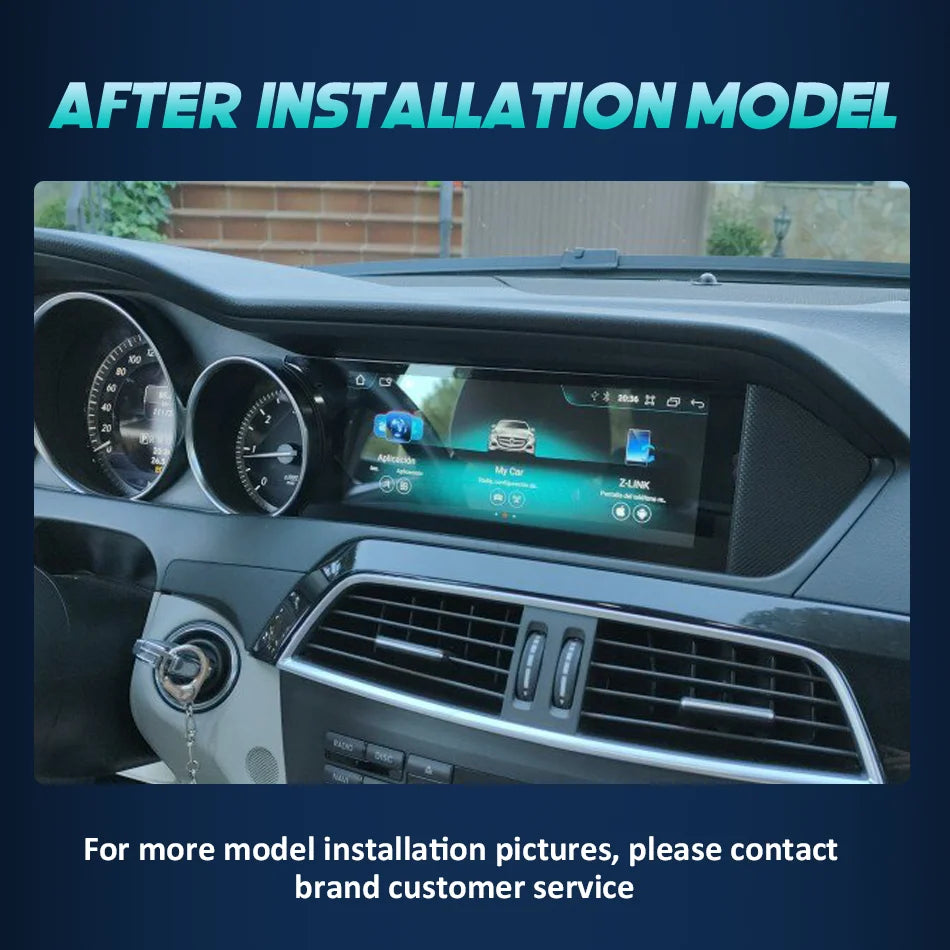 LuxRide™ Android 14 Auto Radio Carplay For Mercedes C Class W204 2011-2014 Car Multimed Player Screen BT WIFI Stereo GPS Navi