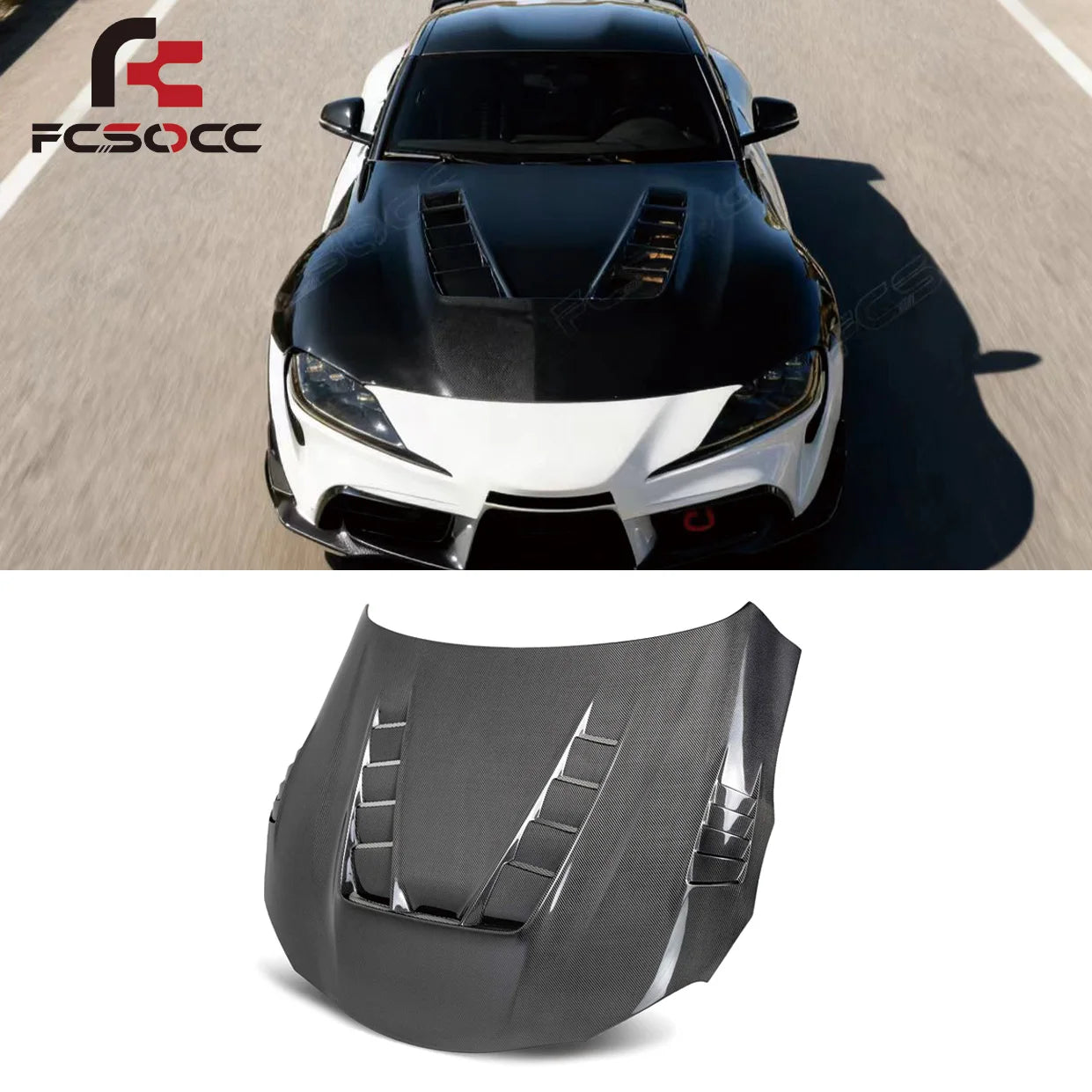 LuxRide™Carbon Fiber Hood  for A90 A91 MK5 Screw-On Retrofit/Includes Screws