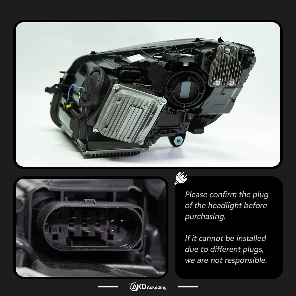 LuxRide™  Benz W205 Headlight Projector Lens C-Class C180 C200 C260 C300