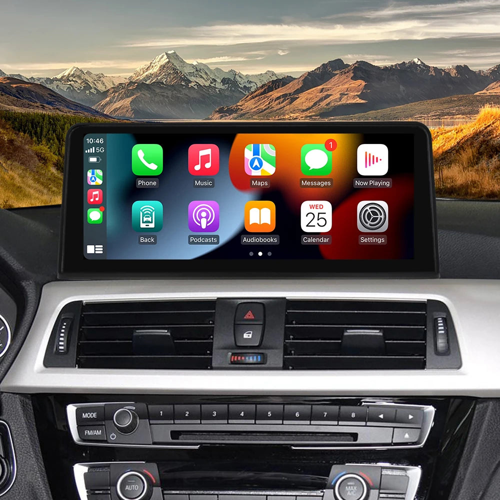 LuxRide™  10.25''Linux Wireless Carplay Screen Multimedia Bt Gps Car Radio Player for BMW3/4SeriesF30-36 2013-2017 NBT CIC CCC