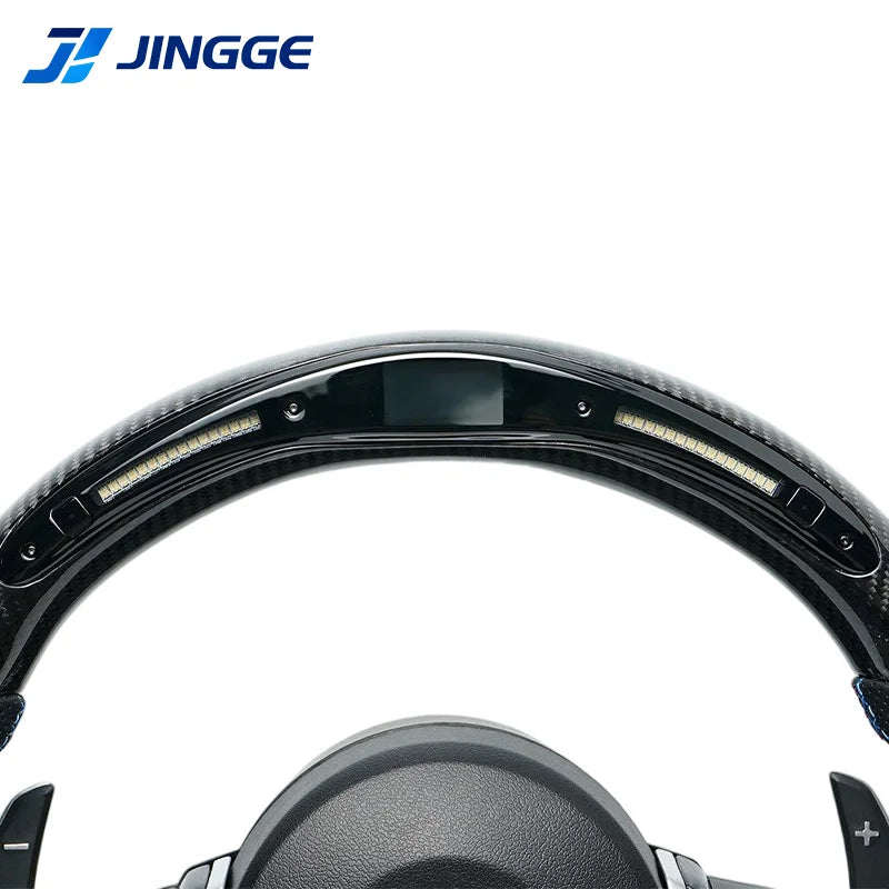 LuxRide™  LED M Sport Forged Carbon Fiber Leather Steering Wheel for for F30 F10 M5 F90 F20 X5 E70 X6 X6M E71 E46 M3 E39 E60 E92 M5 G20 X3