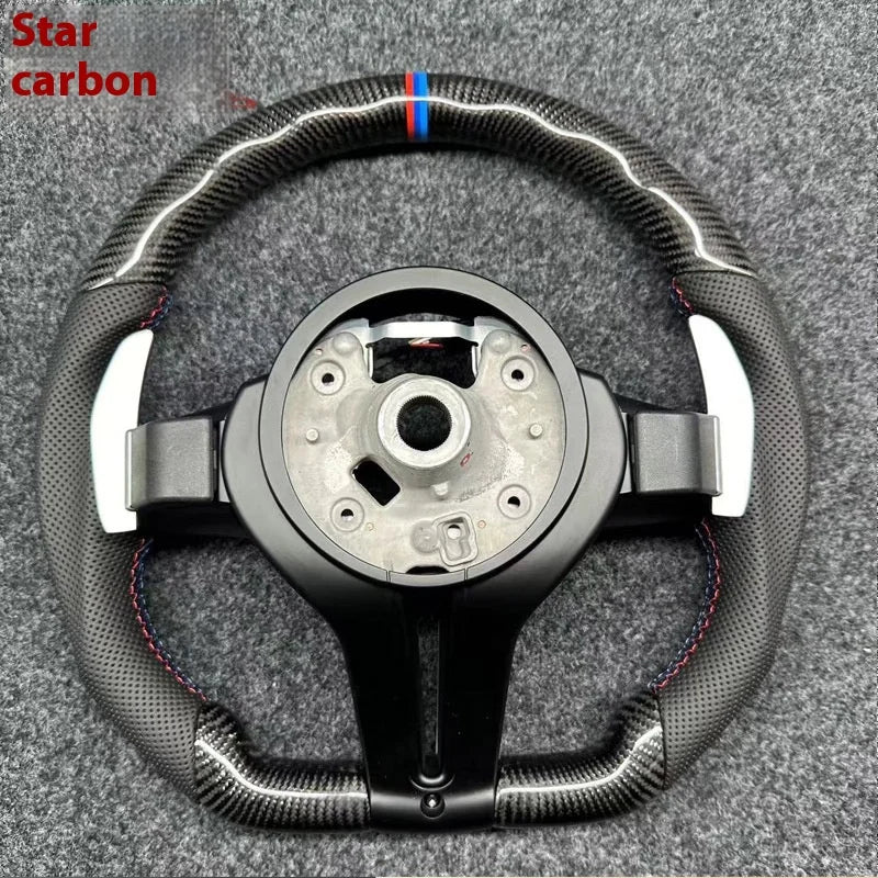 LuxRide™   Carbon Fiber MSports Racing Steering Wheel Leather M3 M5 M6 2 Series