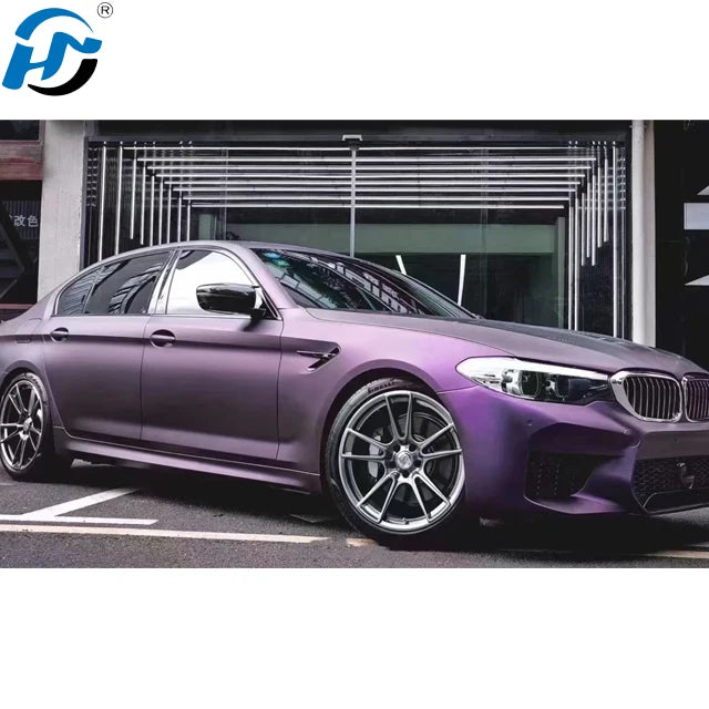 LuxRide™  TPU Cast Self Repair Super Matte Pinor Black Purple Factory Direct 1.52x18M/5x60FT Full Roll Size Car Wrap Vinyl Direct