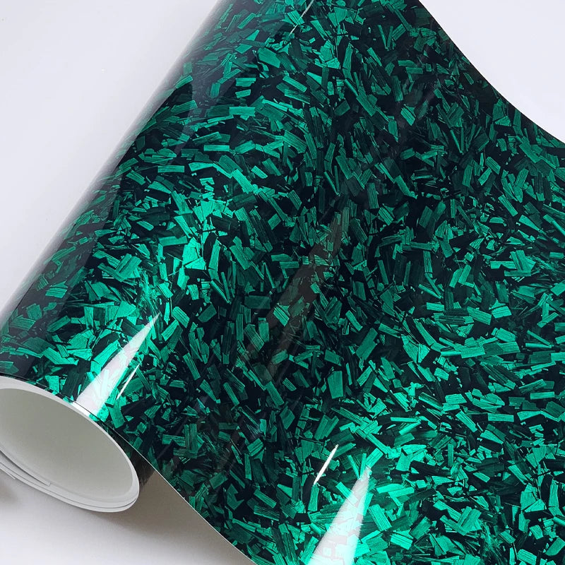 LuxRide™ High Glossy Purple Red Crystal Forged Carbon Fiber Wrapping Vinyl Film