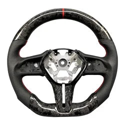 LuxRide™ Customized Forged LED Carbon Fiber Perforated Leather Steering Wheel Q60 QX55 Q50 2017 2024