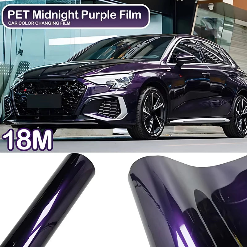 LuxRide™  Metal Midnight Purple Color Modification Film Vinyl Wrapped Bubble-free Waterproof