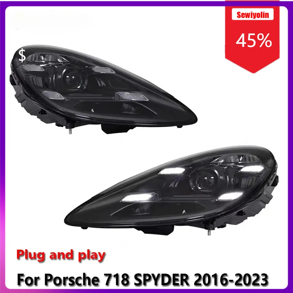LuxRide™    Headlight  For Porsche 718 SPYDER 2016-2023