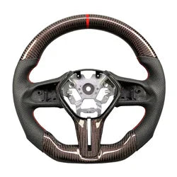LuxRide™ Customized Forged LED Carbon Fiber Perforated Leather Steering Wheel Q60 QX55 Q50 2017 2024