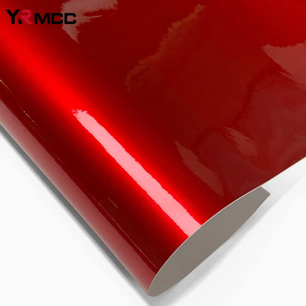 LuxRide™ Car Wrap Vinyl Waterproof High Glossy Film Auroral red Color
