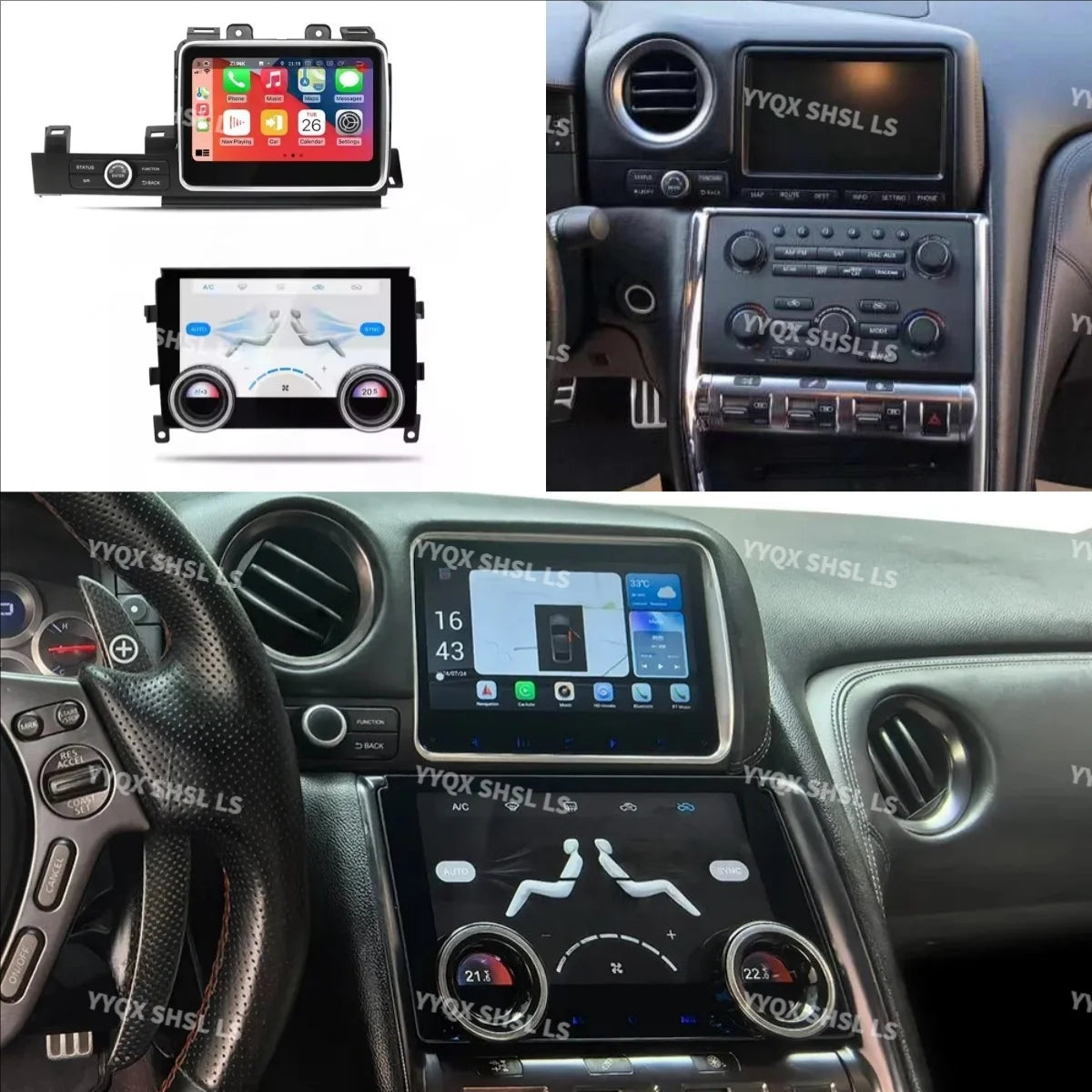 LuxRide™  Car Radio Navigation GPS For Nissan GT-R GTR R35 2008 - 2017 Android Autoradio Wireless Carplay Multimedia Head Unit AC