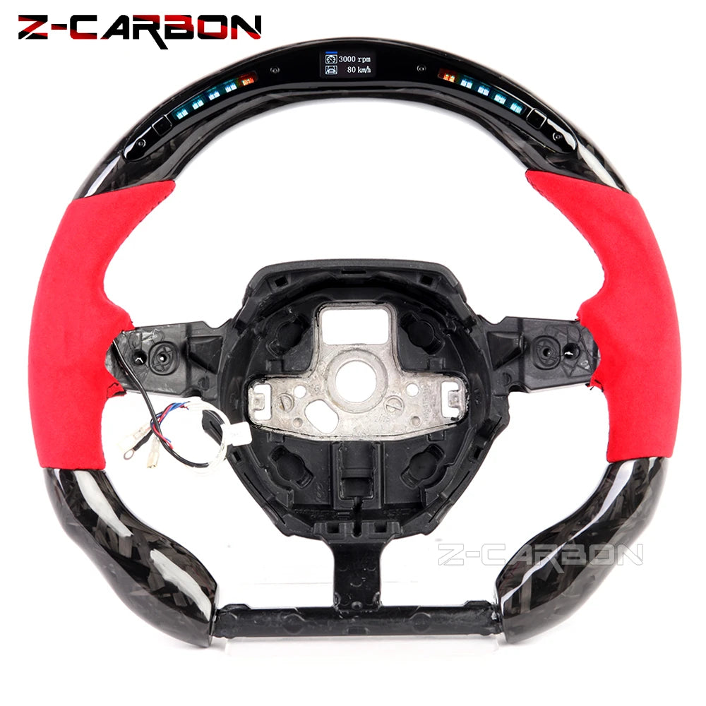 LuxRide™  LED Real Carbon Fiber Steering Wheel For 2016-2023 Lamborghini Huracán