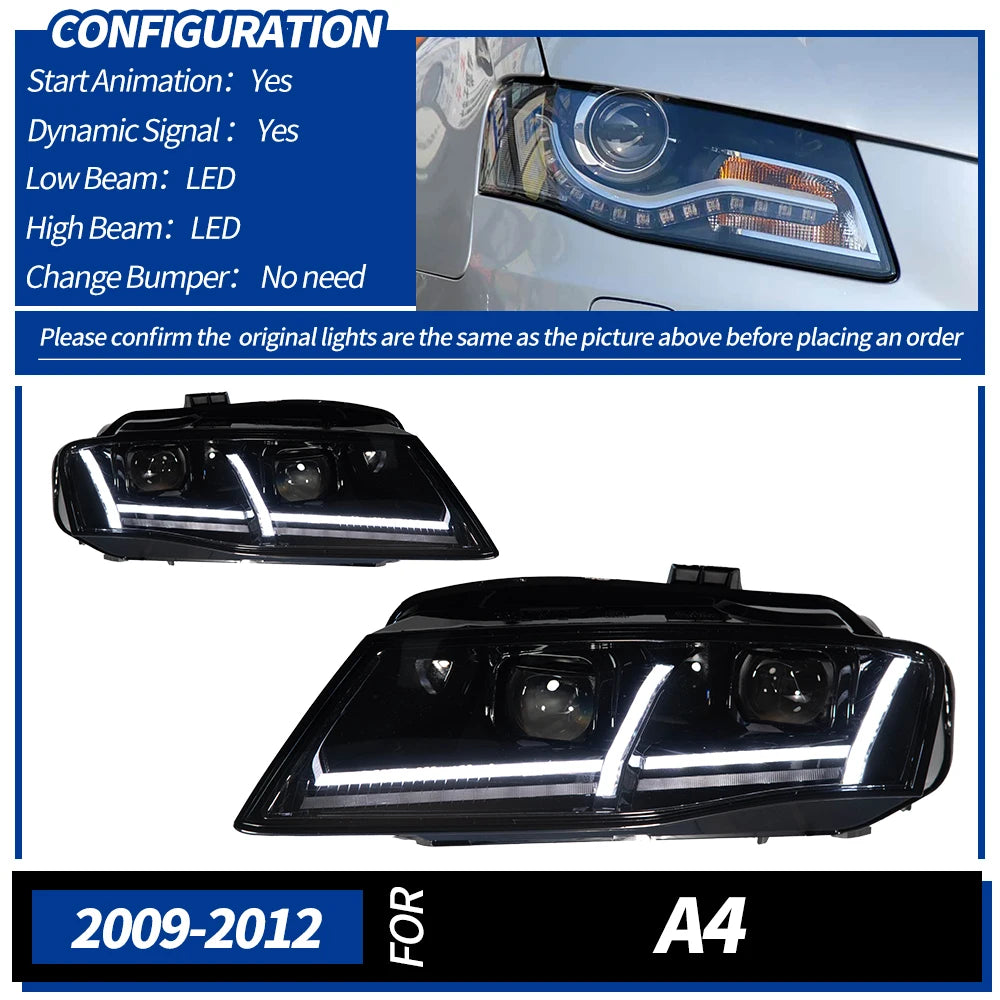 LuxRide™  AUDI A4 LED Headlights 2009-2012 A4L