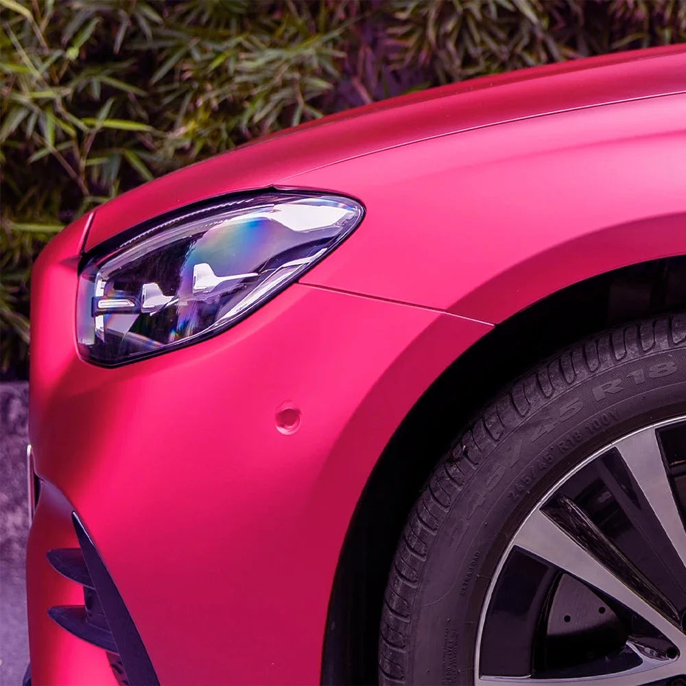 LuxRide™ Matte Satin Ice Film Rose Red Car Wrap Stickers Color Change Vinyl Film Bubble Free