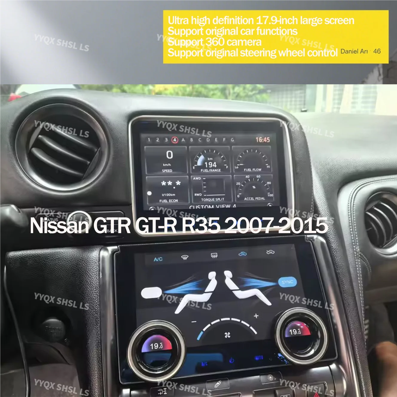 LuxRide™  Car Radio Navigation GPS For Nissan GT-R GTR R35 2008 - 2017 Android Autoradio Wireless Carplay Multimedia Head Unit AC