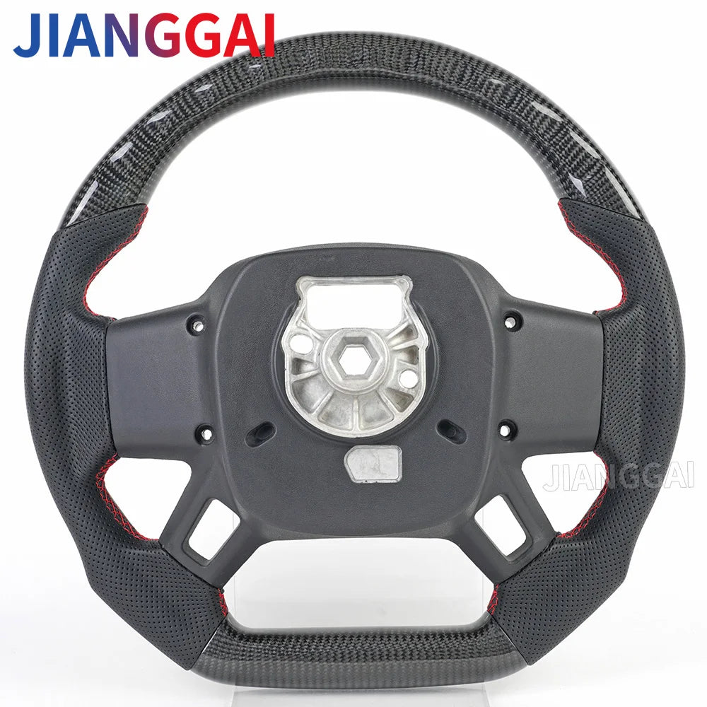 LuxRide™ LED Steering Wheel Fit For Land Rover Defender 2020- 2024 Glossy Carbon Steering Wheel with Paddle Holes & Heating Function
