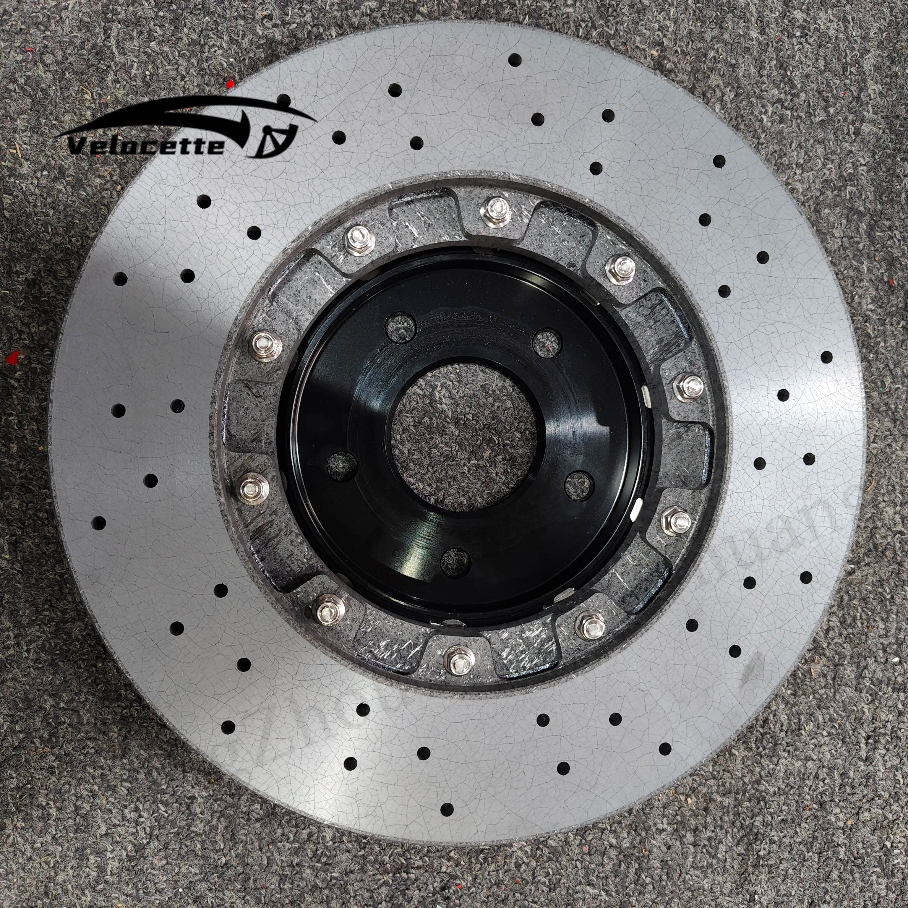 LuxRide™ Carbon Ceramic Rotor 4 Pistons F50 F40 Caliper Brake Kit CCB High Carbon Brake Pads For Nissan 350Z