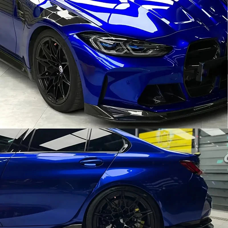 LuxRide™ Premium Candy Gloss Metal Dark Blue Vinyl Car Wrap Adhesive Film Decal with Air Release Bubble