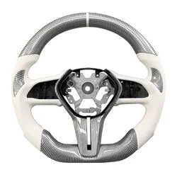 LuxRide™ Customized Forged LED Carbon Fiber Perforated Leather Steering Wheel Q60 QX55 Q50 2017 2024