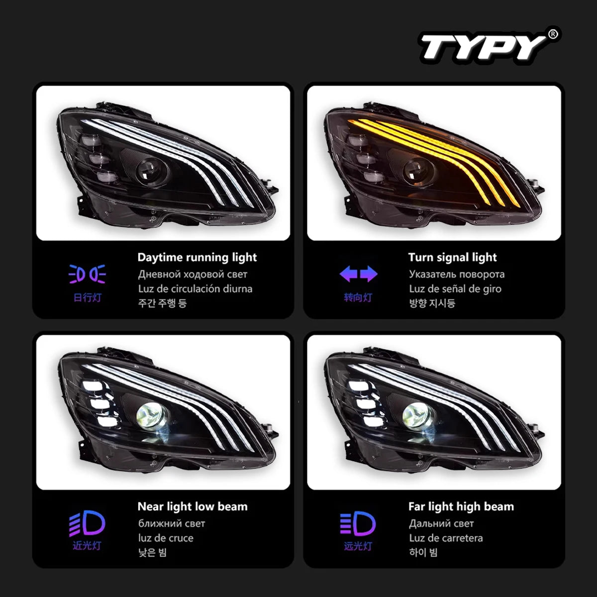 LuxRide™  Benz C Class W204 Headlight 2007-2010