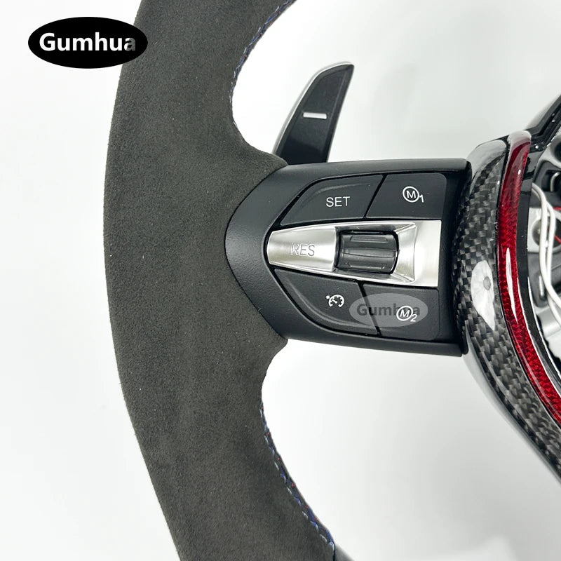 LuxRide™  Alcantara LED Steering Wheel For M3 M4M5 F30 F31 F32 F35 F36 F48 F52 F01 F02 F03 F10 F11 F13 F15 F16 F20 F21