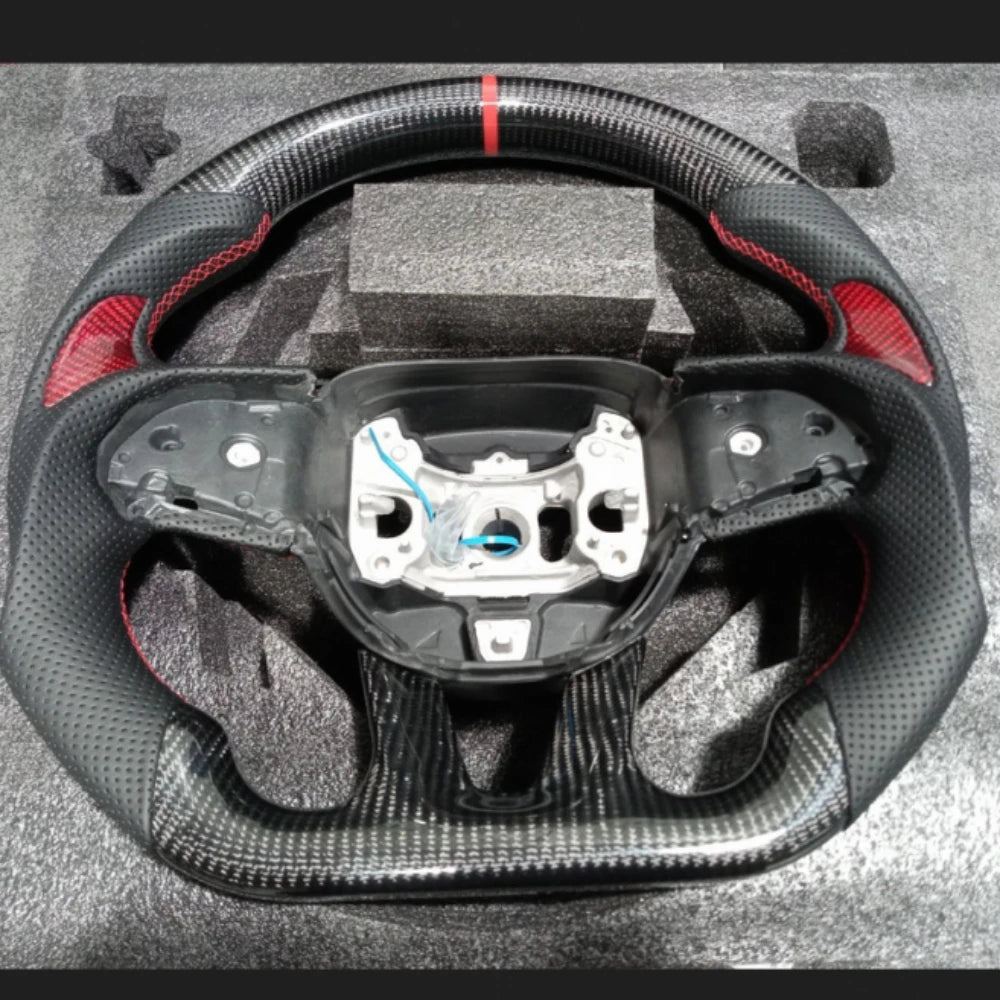 LuxRide™  Carbon Fiber Steering Wheel For Dodge Challenger Charger 2015-2024 LED Steering Wheel For Jeep Grand Cherokee SRT 14-24
