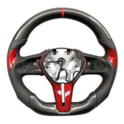 LuxRide™ Customized Forged LED Carbon Fiber Perforated Leather Steering Wheel Q60 QX55 Q50 2017 2024