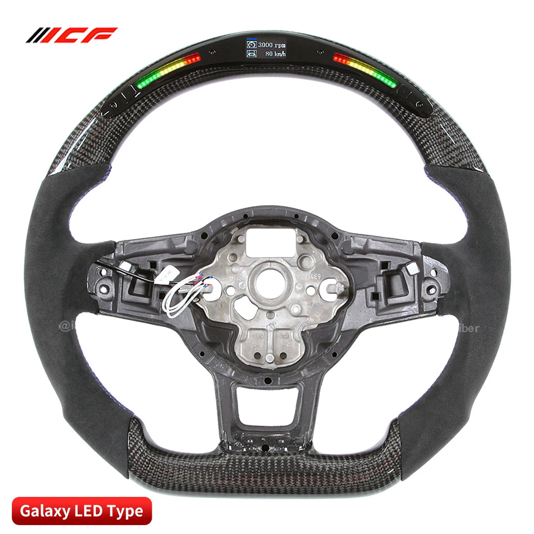 LuxRide™ Carbon Fiber galaxy  LED   Steering Wheel core with trim for Volkswagen VW Golf 7 GTI Golf R MK7 VW Polo Scirocco