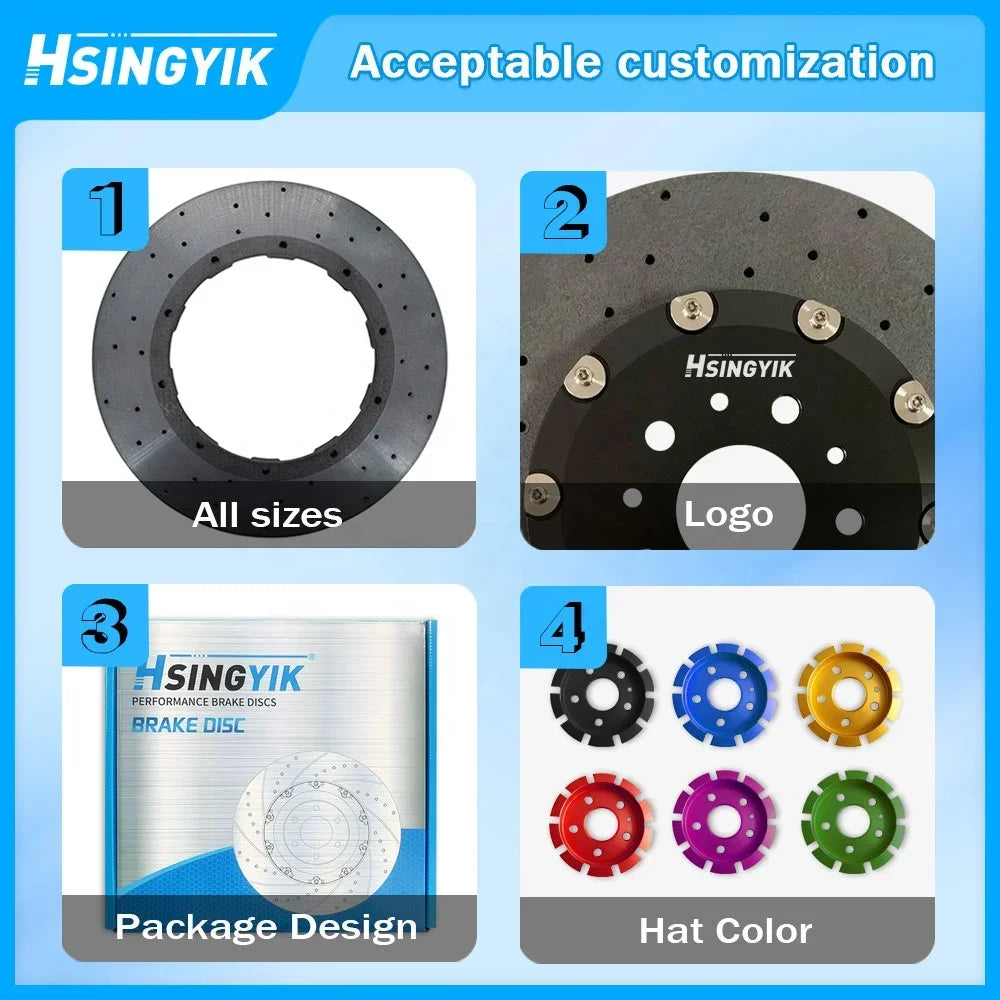 LuxRide™Ceramic Carbon Brake Rotor Set For 2013 Jeep wrangler