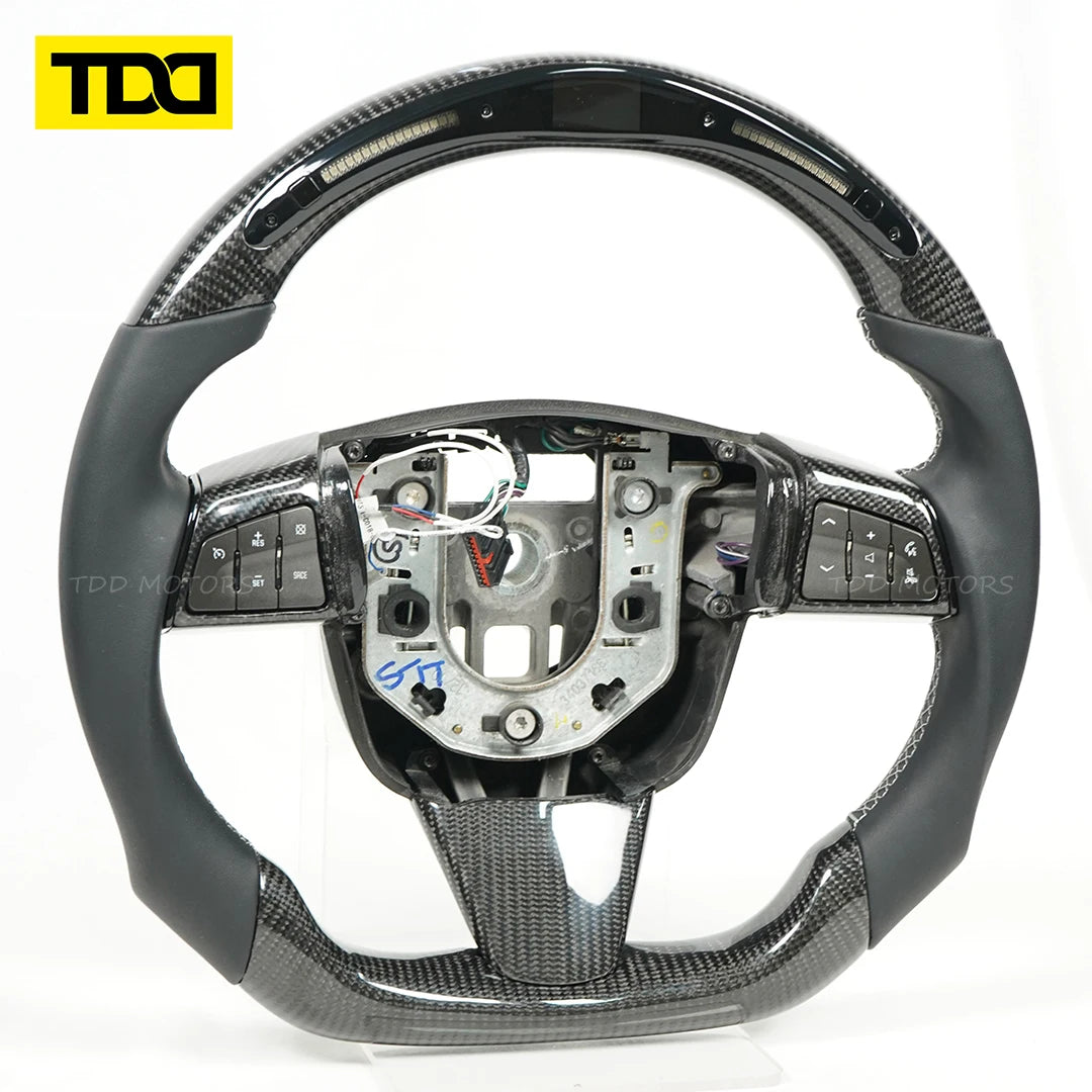 LuxRide™ LED Steering Wheel Customized  With Leather For Cadillac CTS CTS-V(2008-2012) SRX(2010-2012)