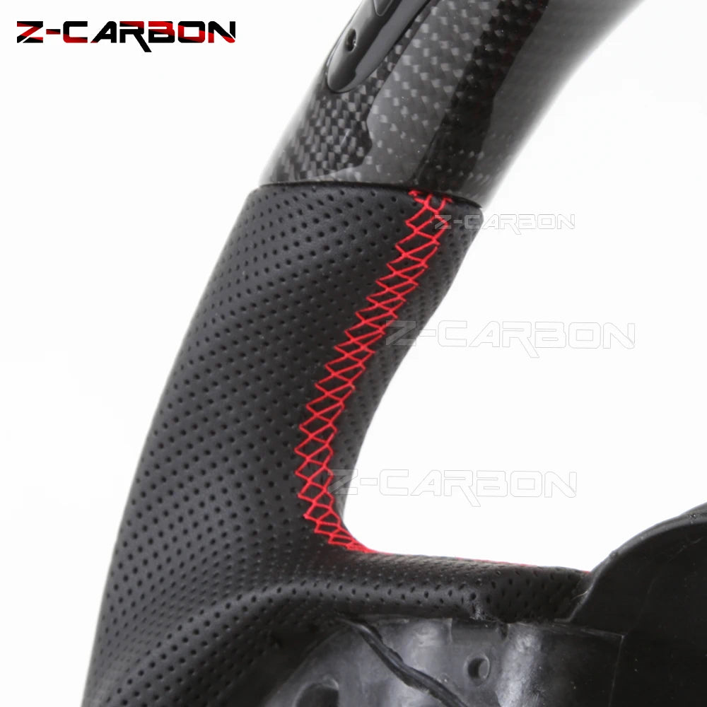 LuxRide™  Carbon Fiber Steering Wheel For Dodge Challenger Charger 2015-2024 LED Steering Wheel For Jeep Grand Cherokee SRT 14-24