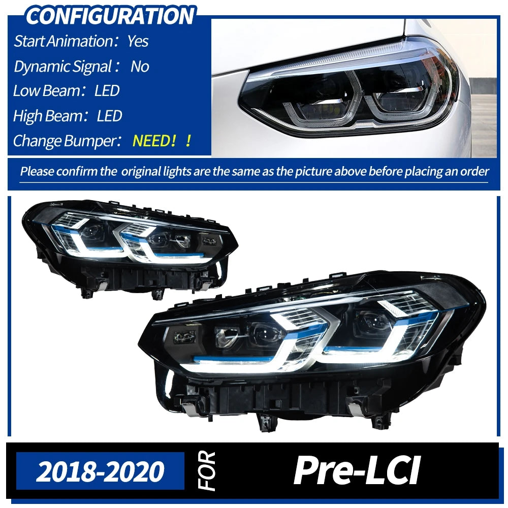 LuxRide™    Headlight  For  X3 G01 G08 2018-2021 Pre-LCI