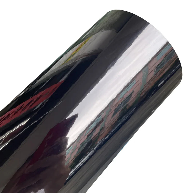 LuxRide™ Premium Black Mirror Chrome Vinyl Wrap Self Adhesive Decal Film Air Release