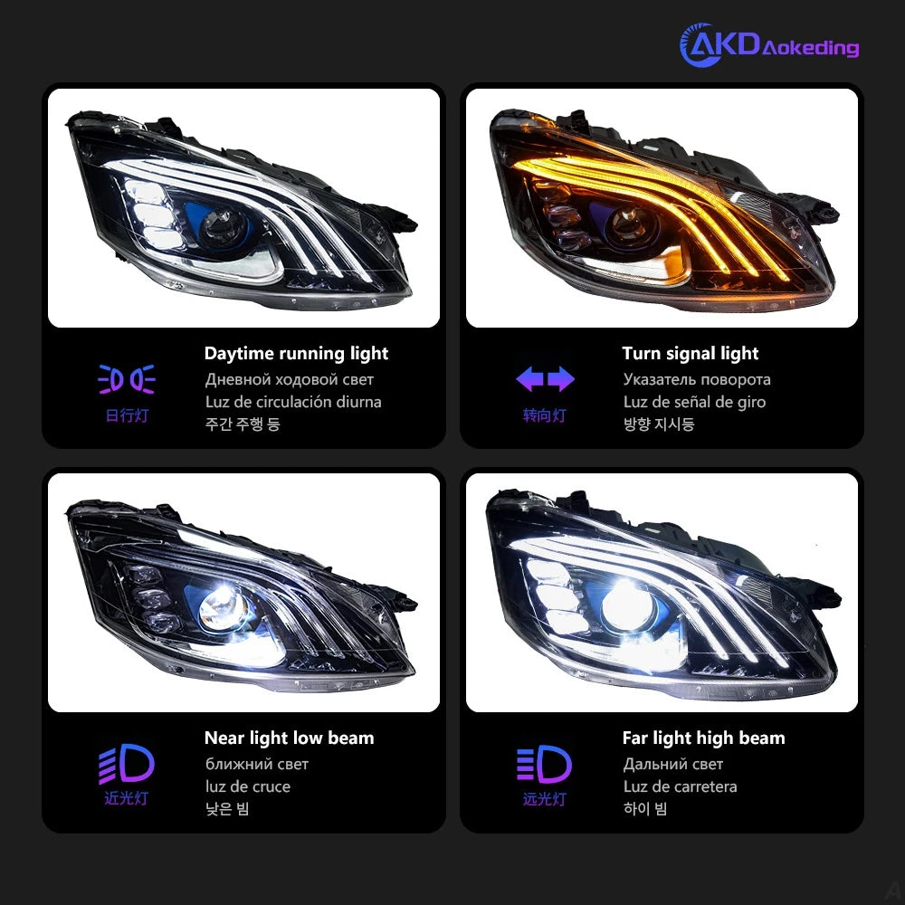 LuxRide™  Benz W221 Headlights 2006-2009 S300 S400
