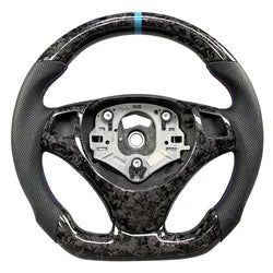 LuxRide™   Carbon Fiber Steering Wheel E90 E91 E92 E93 M3 3-Series 328i 330i 335d 1-Series 135i with LED Rpm