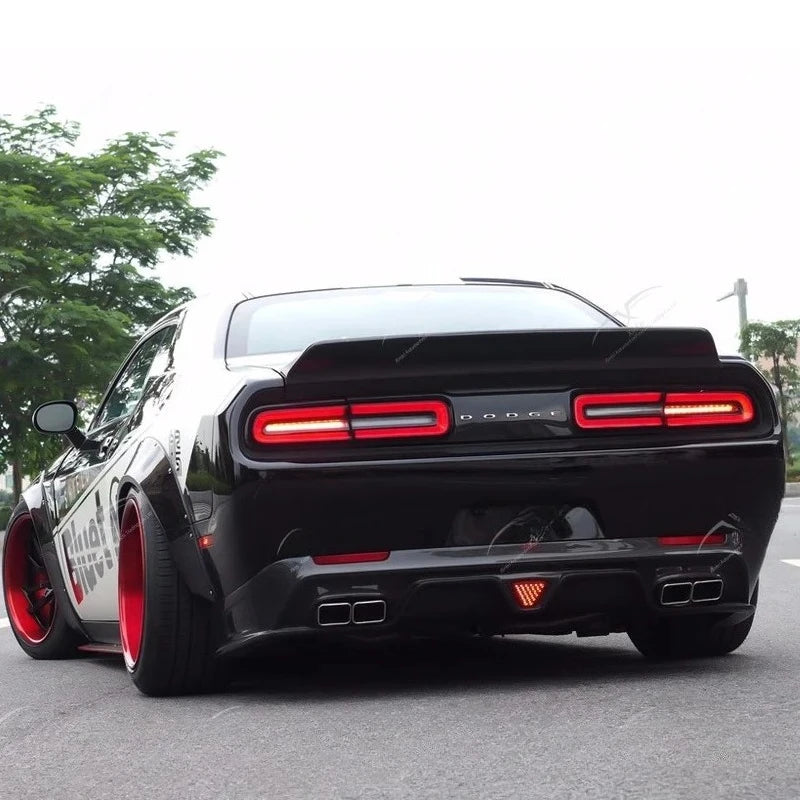 LuxRide™Carbon Fiber Car Body Kit for Dodge Challenger Front Lip, Side Skirts, and Rear Lip Modification