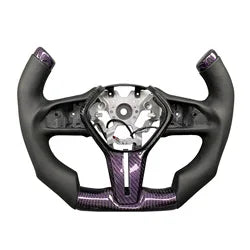 LuxRide™ Customized Forged LED Carbon Fiber Perforated Leather Steering Wheel Q60 QX55 Q50 2017 2024