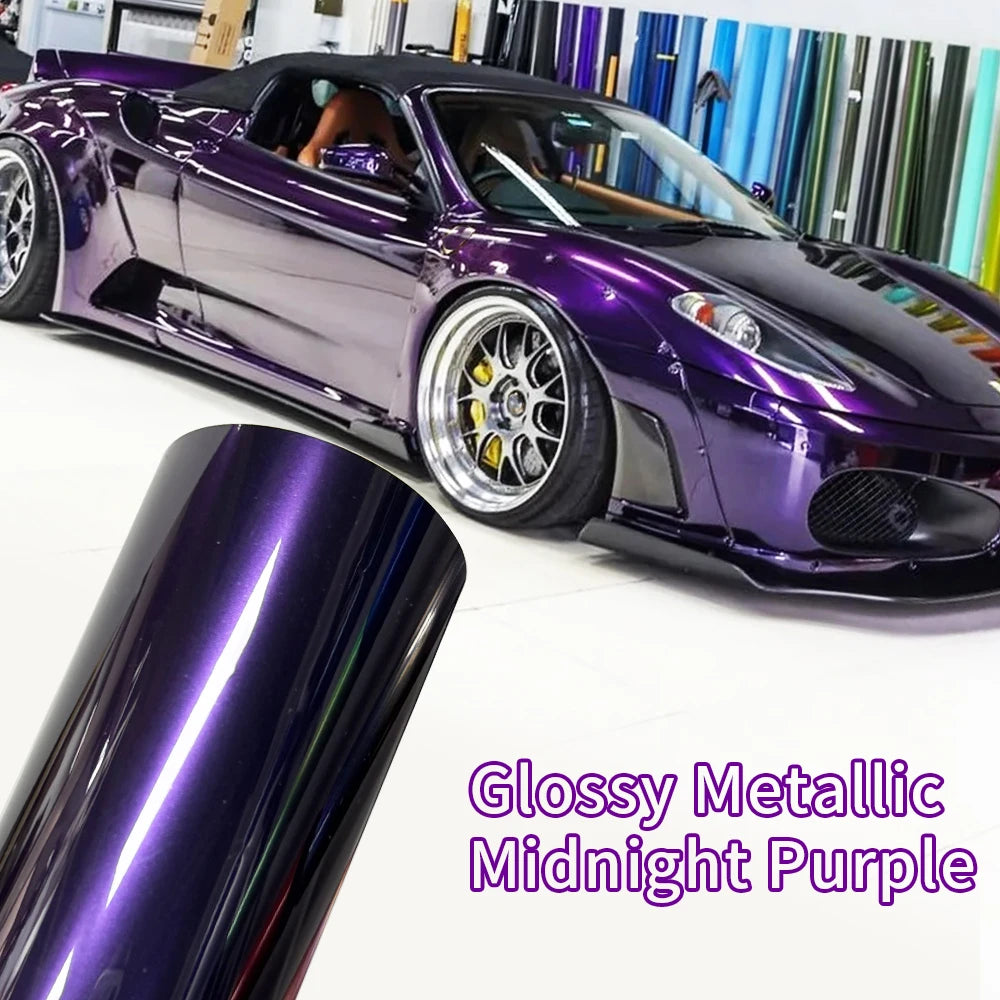 LuxRide™ Super Gloss Metallic Wrap PET Midnight Purple