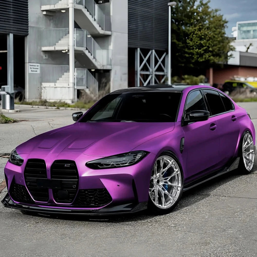 LuxRide™  Pearl Metal Purple Auto Wrapping Film Color Change Vinyl Film PET Bubble