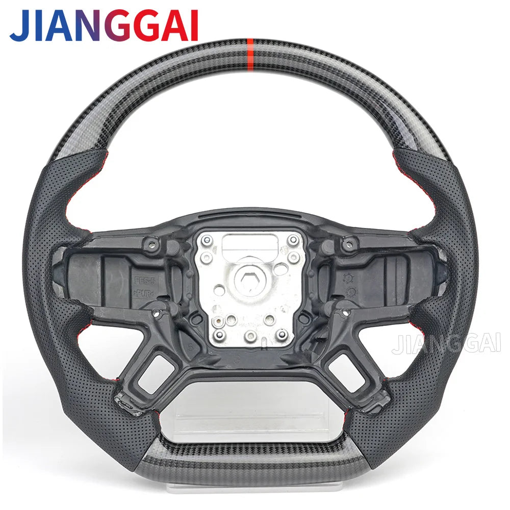 LuxRide™ LED Steering Wheel Fit For Land Rover Defender 2020- 2024 Glossy Carbon Steering Wheel with Paddle Holes & Heating Function