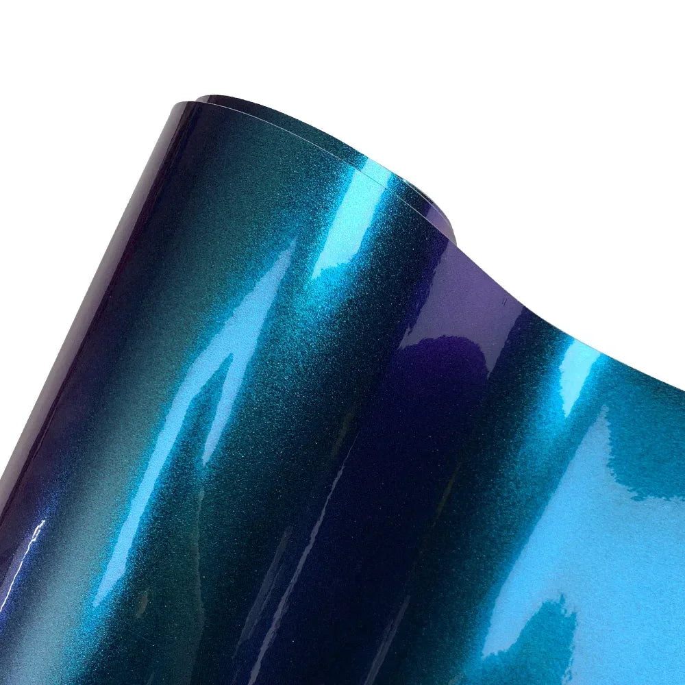 LuxRide™  Metallic Chameleon Vinyl Wrap Film Roll Purple To Blue Car Adhesive Vinyl