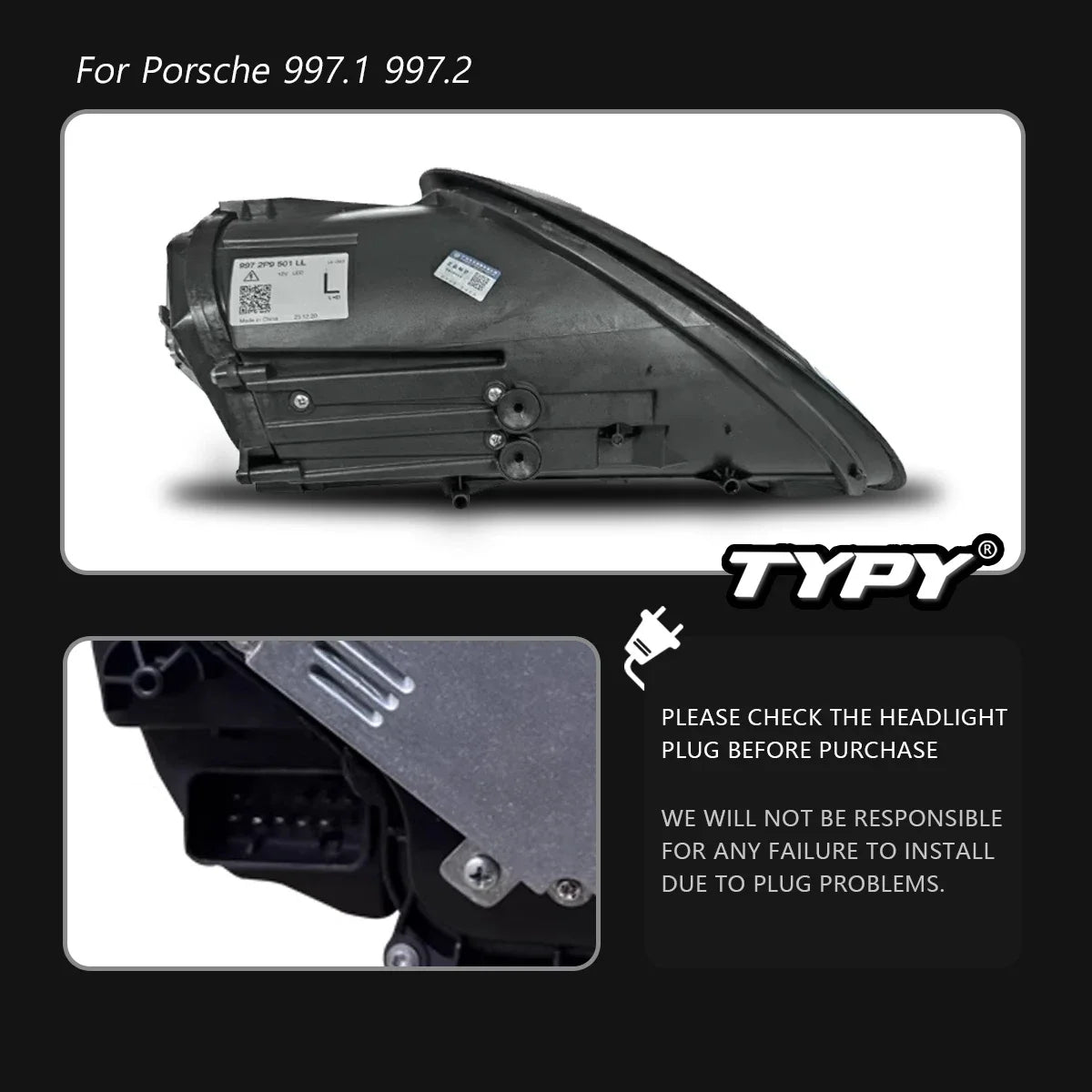 LuxRide™   Porsche 911 Headlight 997