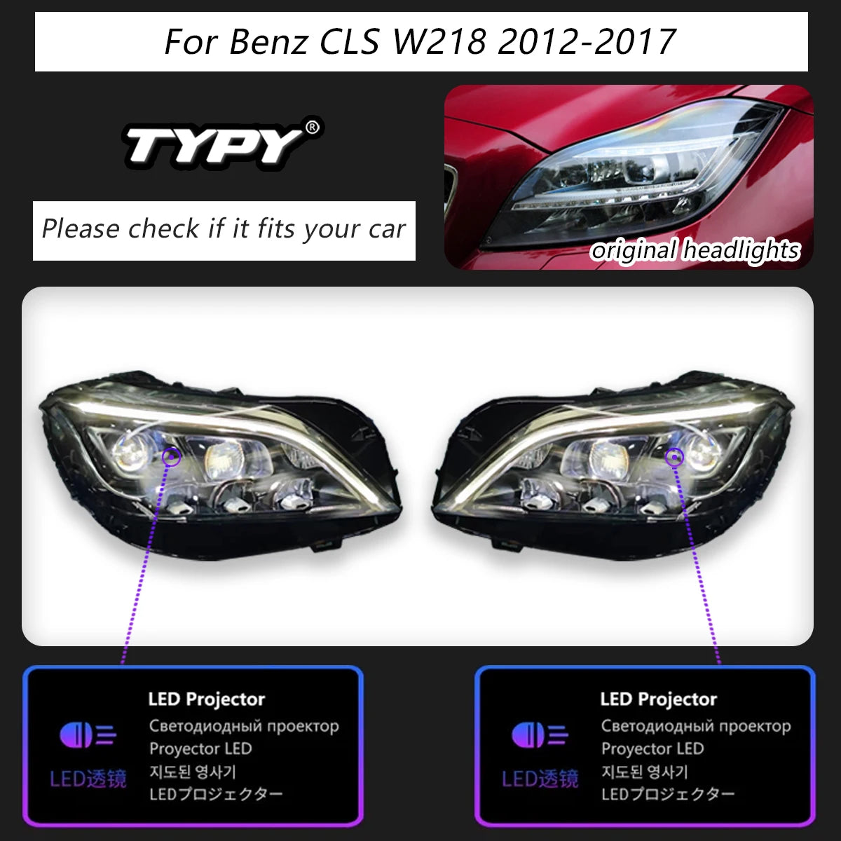 LuxRide™  Benz CLS W218 2012-2017 Headlight