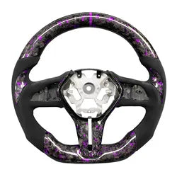 LuxRide™ Customized Forged LED Carbon Fiber Perforated Leather Steering Wheel Q60 QX55 Q50 2017 2024