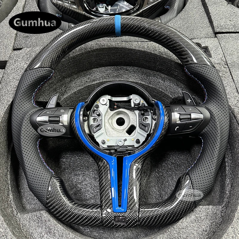 LuxRide™  Alcantara LED Steering Wheel For M3 M4M5 F30 F31 F32 F35 F36 F48 F52 F01 F02 F03 F10 F11 F13 F15 F16 F20 F21
