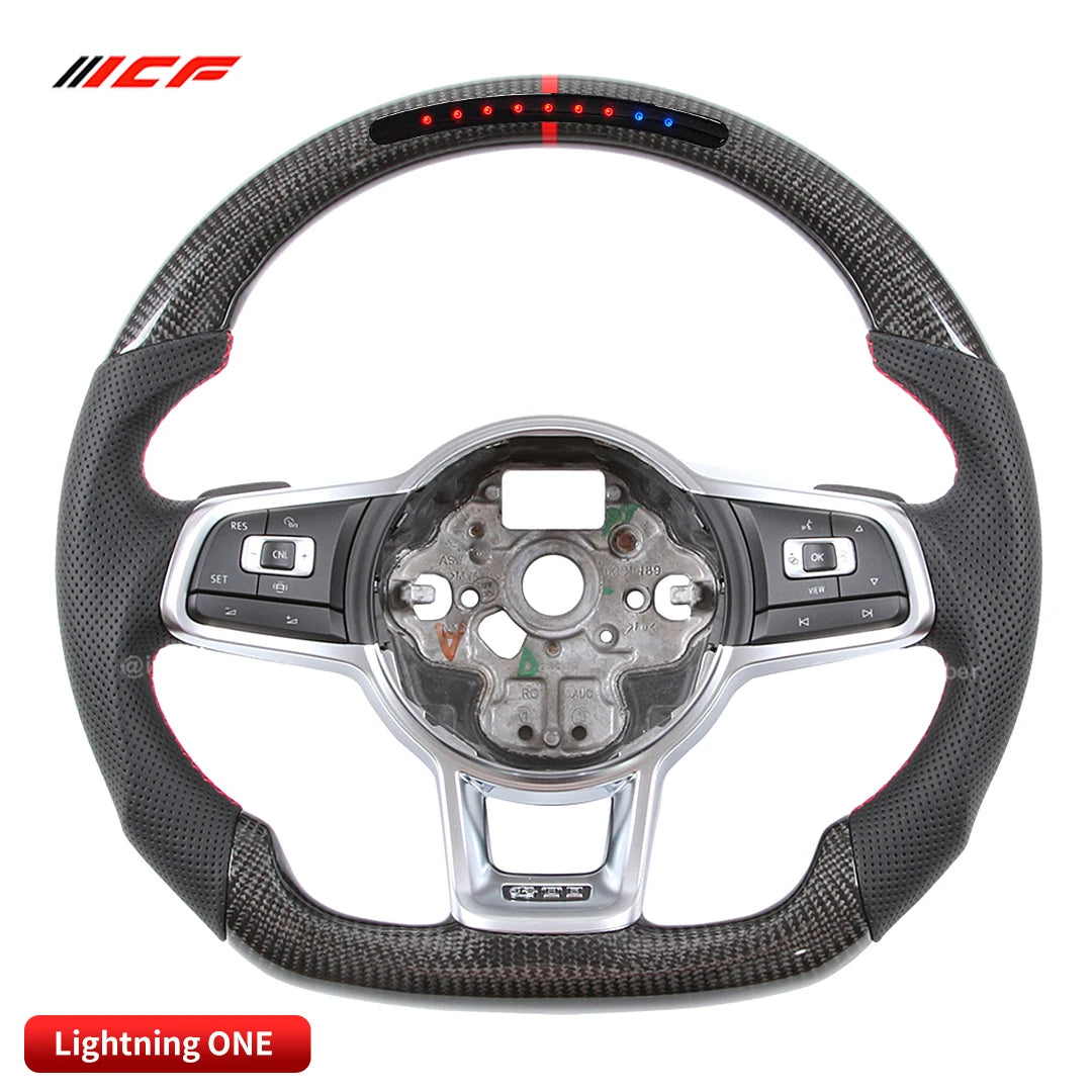 LuxRide™ Carbon Fiber galaxy  LED   Steering Wheel core with trim for Volkswagen VW Golf 7 GTI Golf R MK7 VW Polo Scirocco