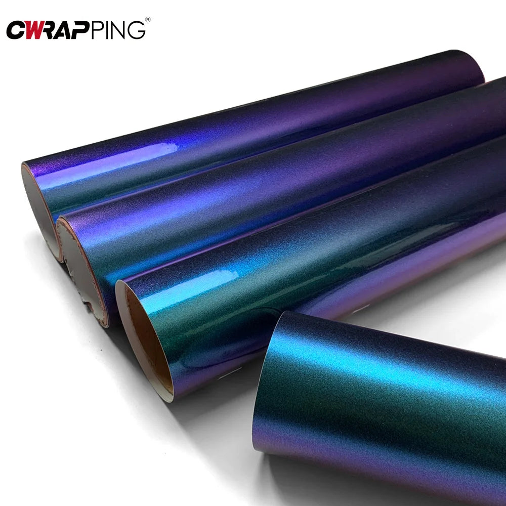 LuxRide™  Metallic Chameleon Vinyl Wrap Film Roll Purple To Blue Car Adhesive Vinyl