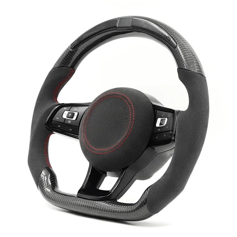 LuxRide™LED Carbon Car Steering Wheel Assembly for Volkswagen VW Golf 7 MK7 MK6 MK5 MK4 PPolo GTI Tiguan Passat Golf 7 7.5 GTI GTD GTE R