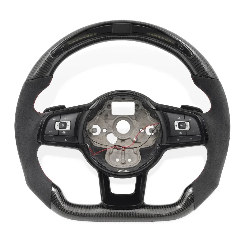 LuxRide™LED Carbon Car Steering Wheel Assembly for Volkswagen VW Golf 7 MK7 MK6 MK5 MK4 PPolo GTI Tiguan Passat Golf 7 7.5 GTI GTD GTE R