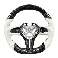 LuxRide™ Customized Forged LED Carbon Fiber Perforated Leather Steering Wheel Q60 QX55 Q50 2017 2024